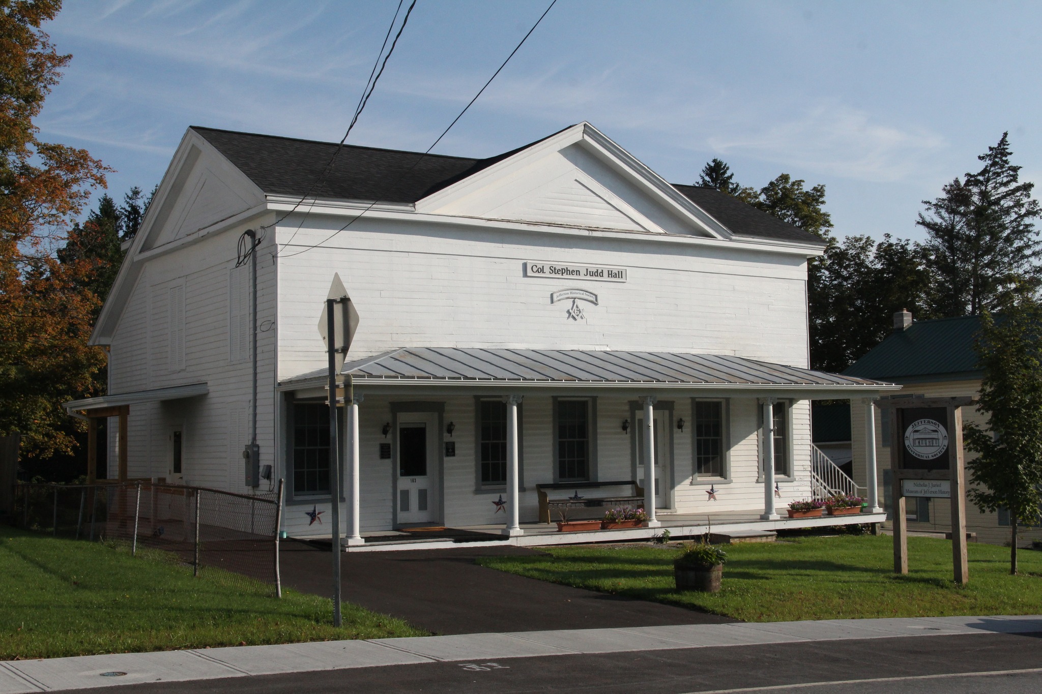 Judd Hall, large white building